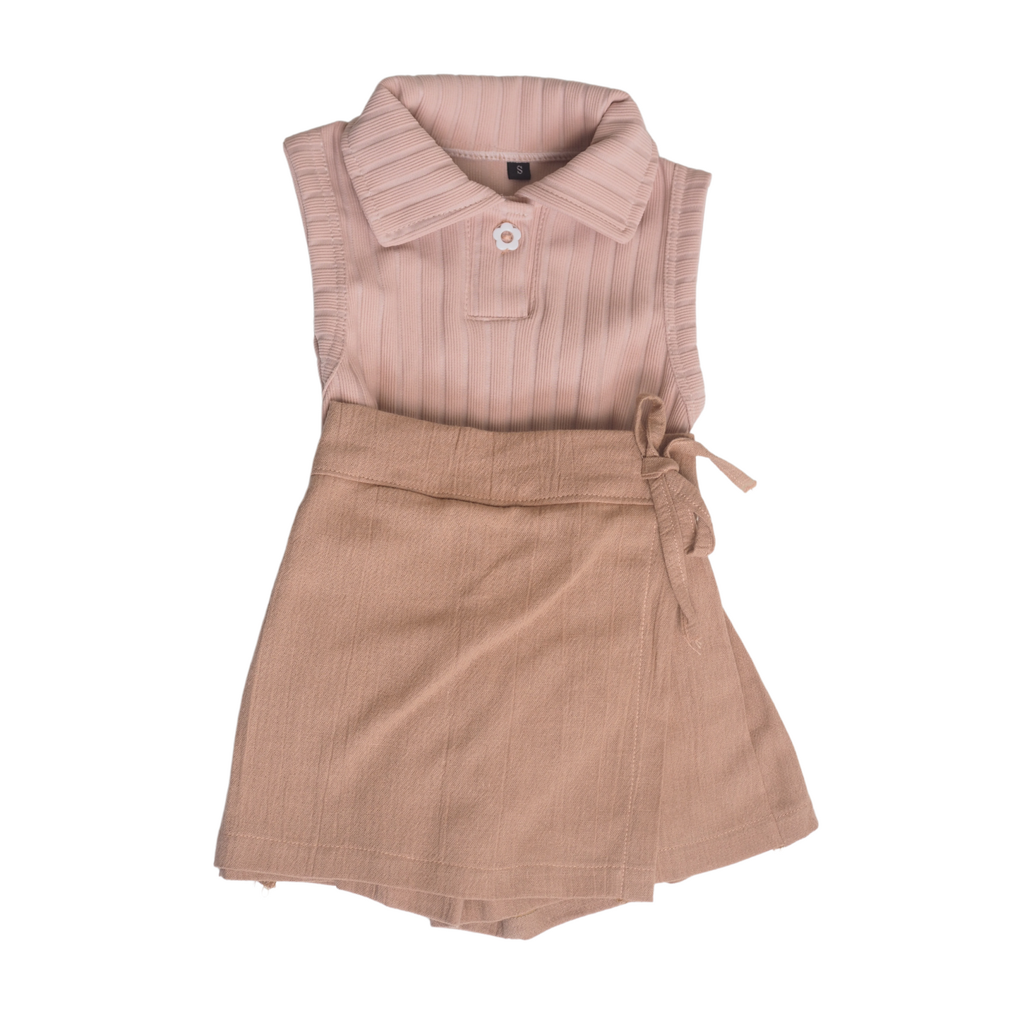 Polo Skorts Set - Beige