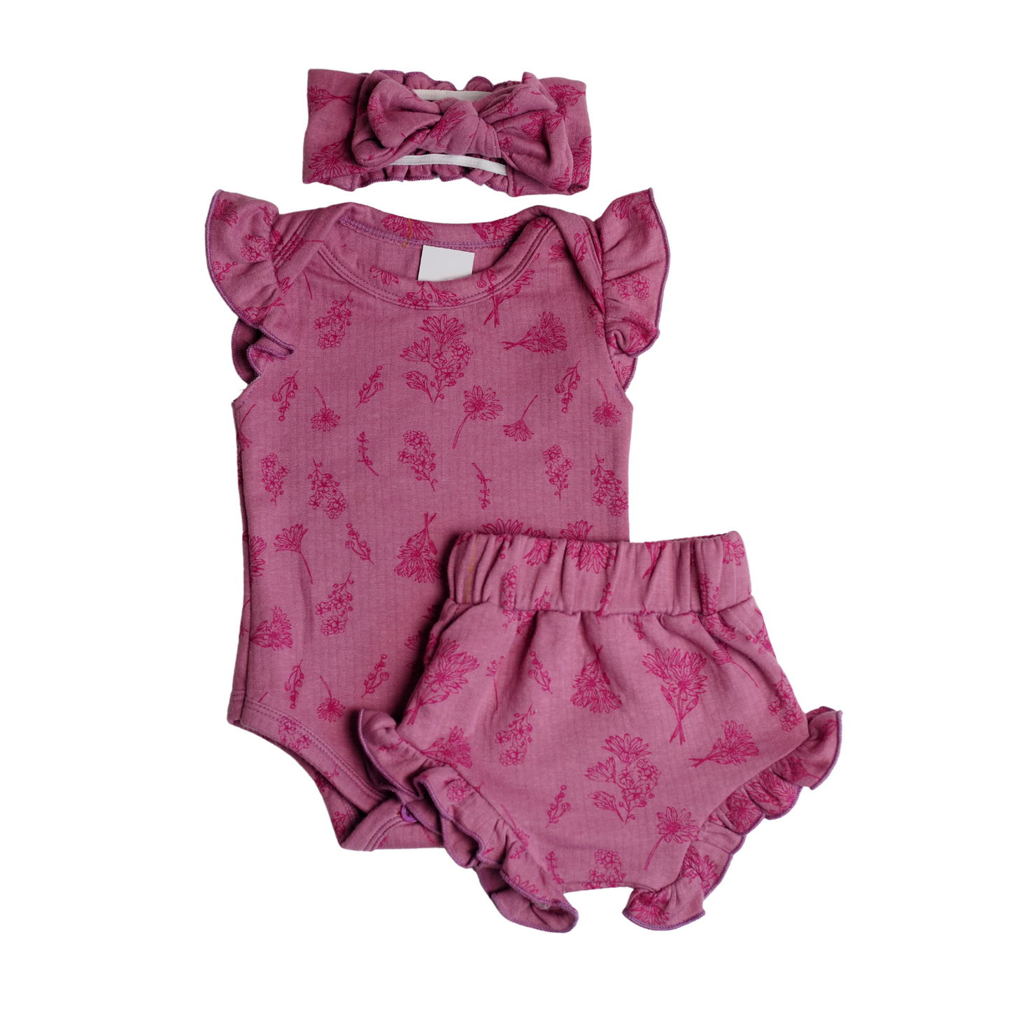 Lily Romper Set - Purple Floral