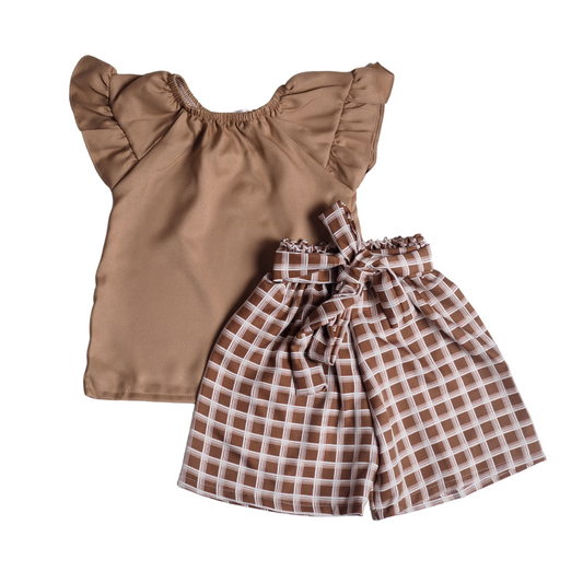 Sabrina Set - Brown Gingham