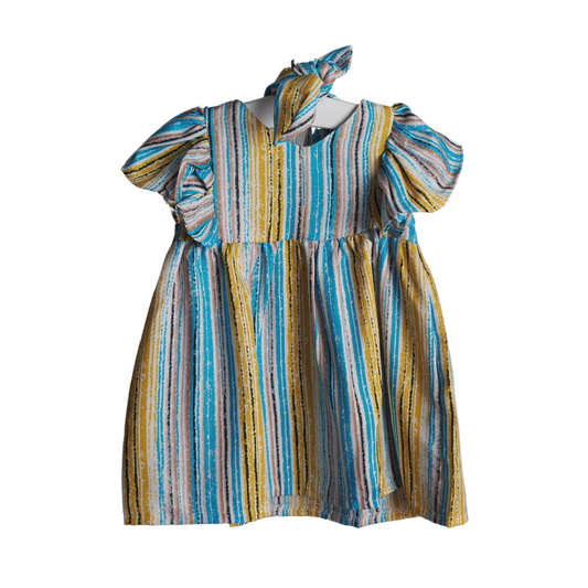 Arina Dress - Blue Stripes