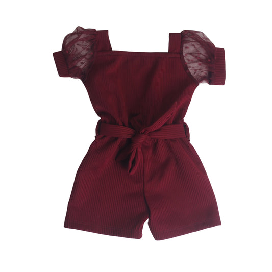 Naura Romper - Maroon