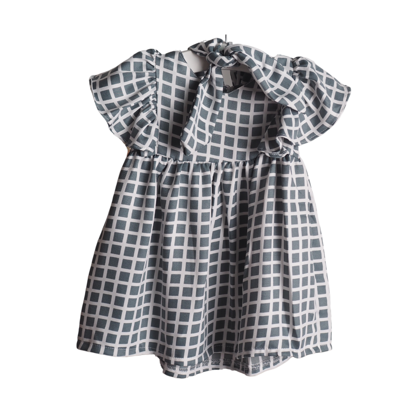 Arina Dress - Grey Checkered