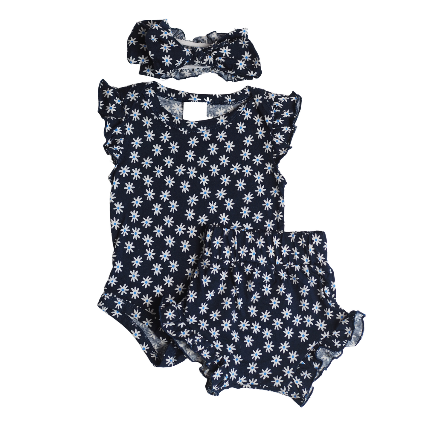 Lily Romper Set - Blue Floral