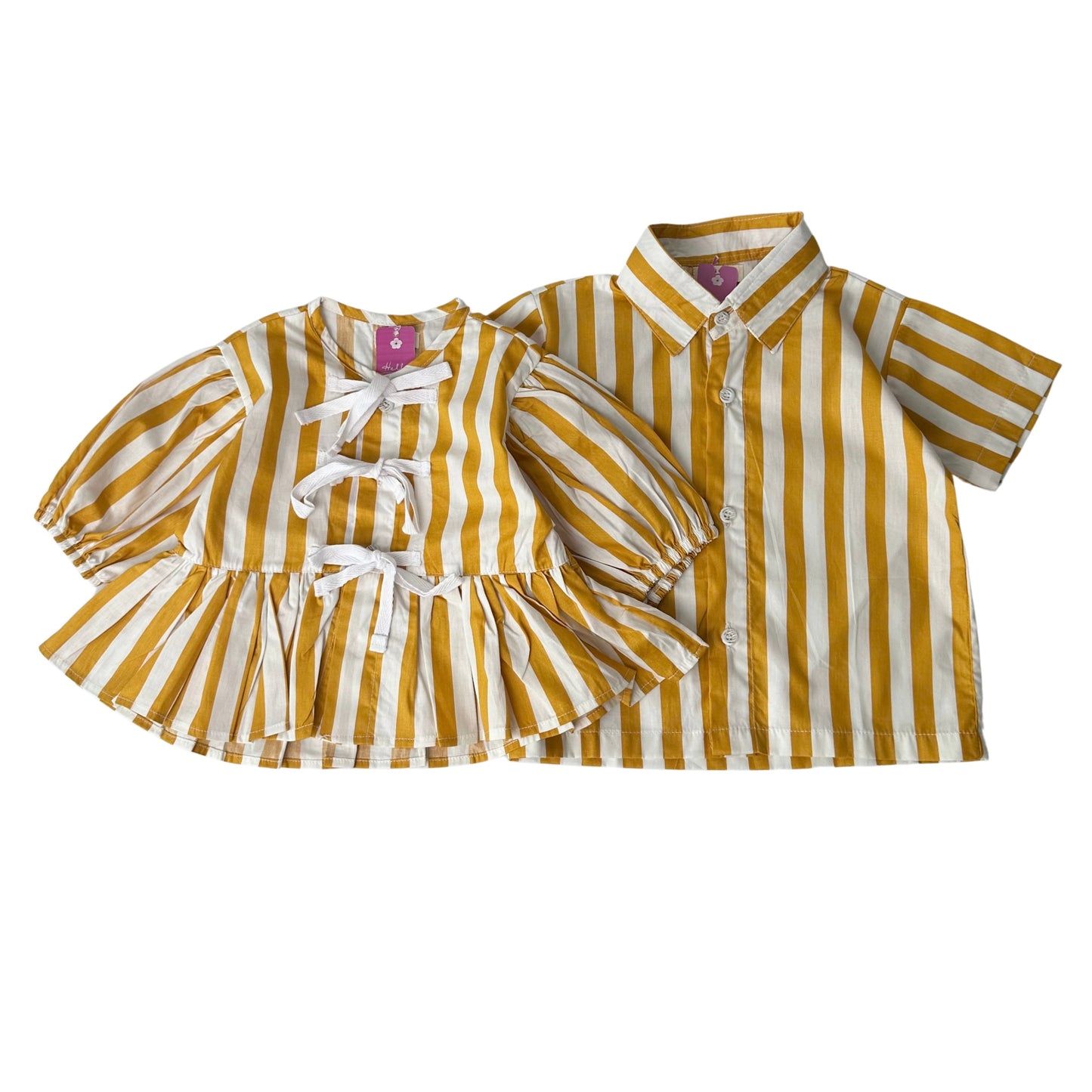 Ribbon Stripes Top - Yellow