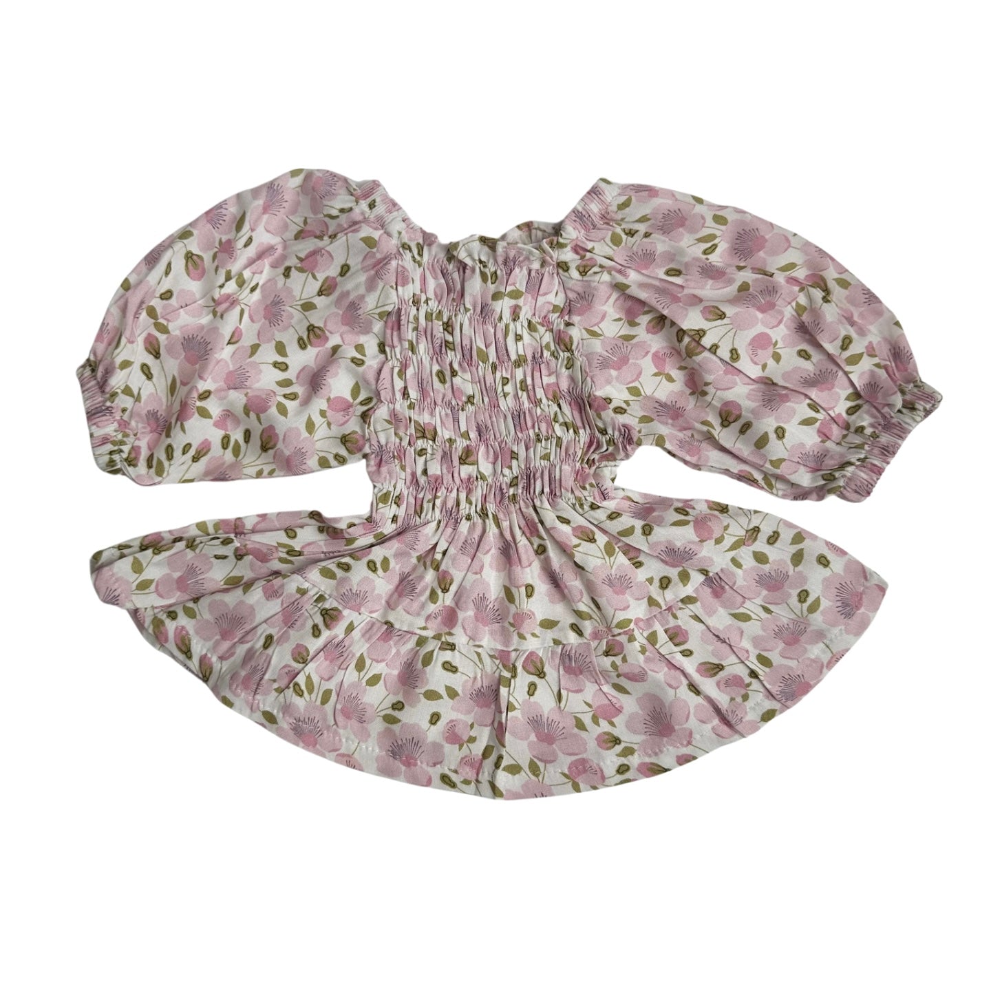 Smocked Top - Pink Floral