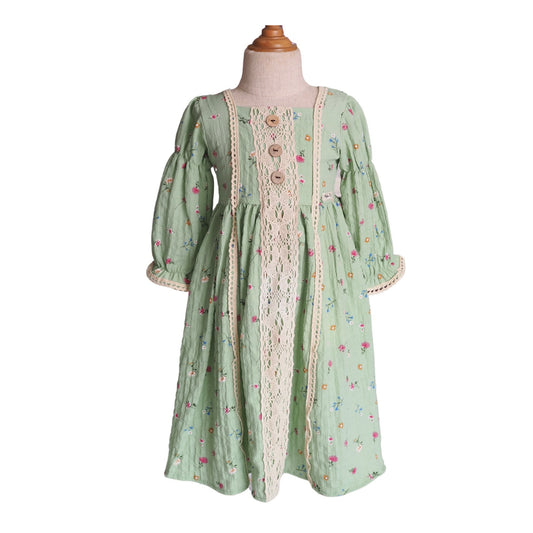 Laila Floral Dress - Mint