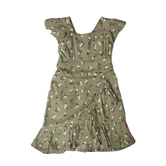 Bella Dress - Green Floral