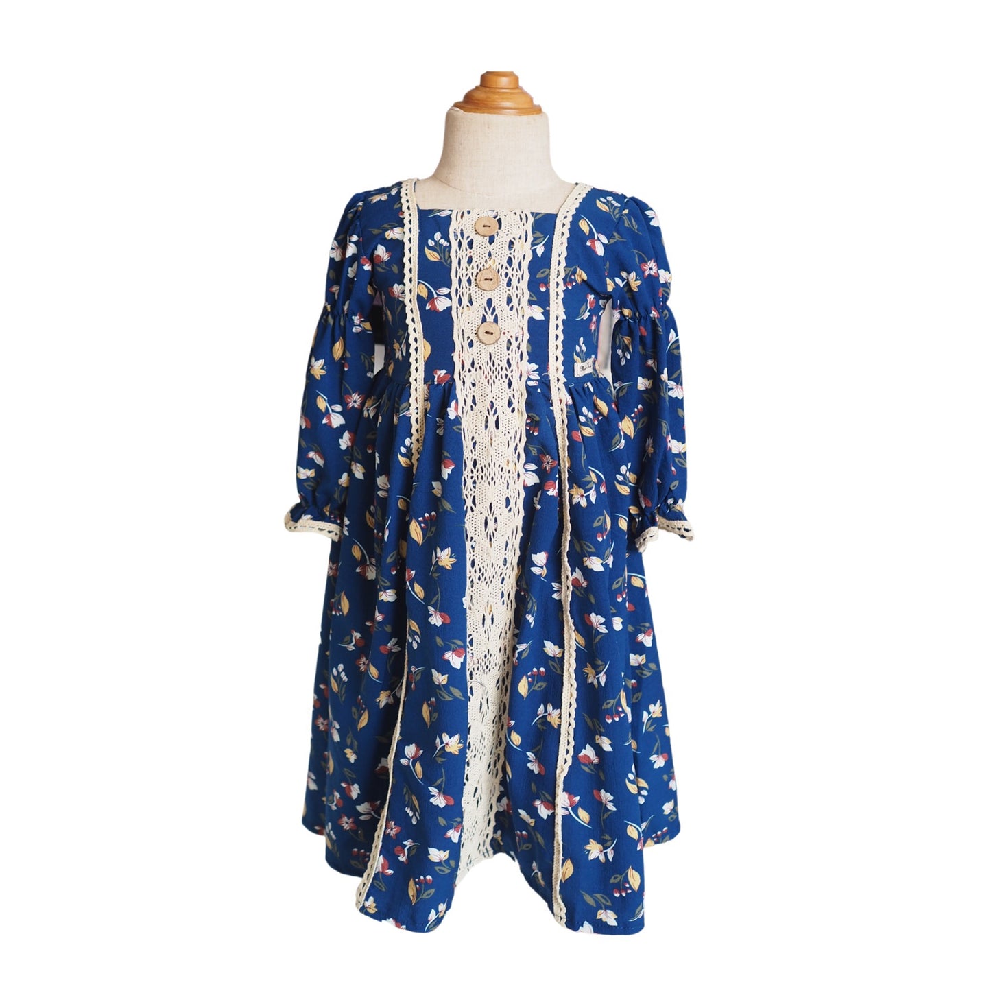 Laila Floral Dress - Dark Blue Floral