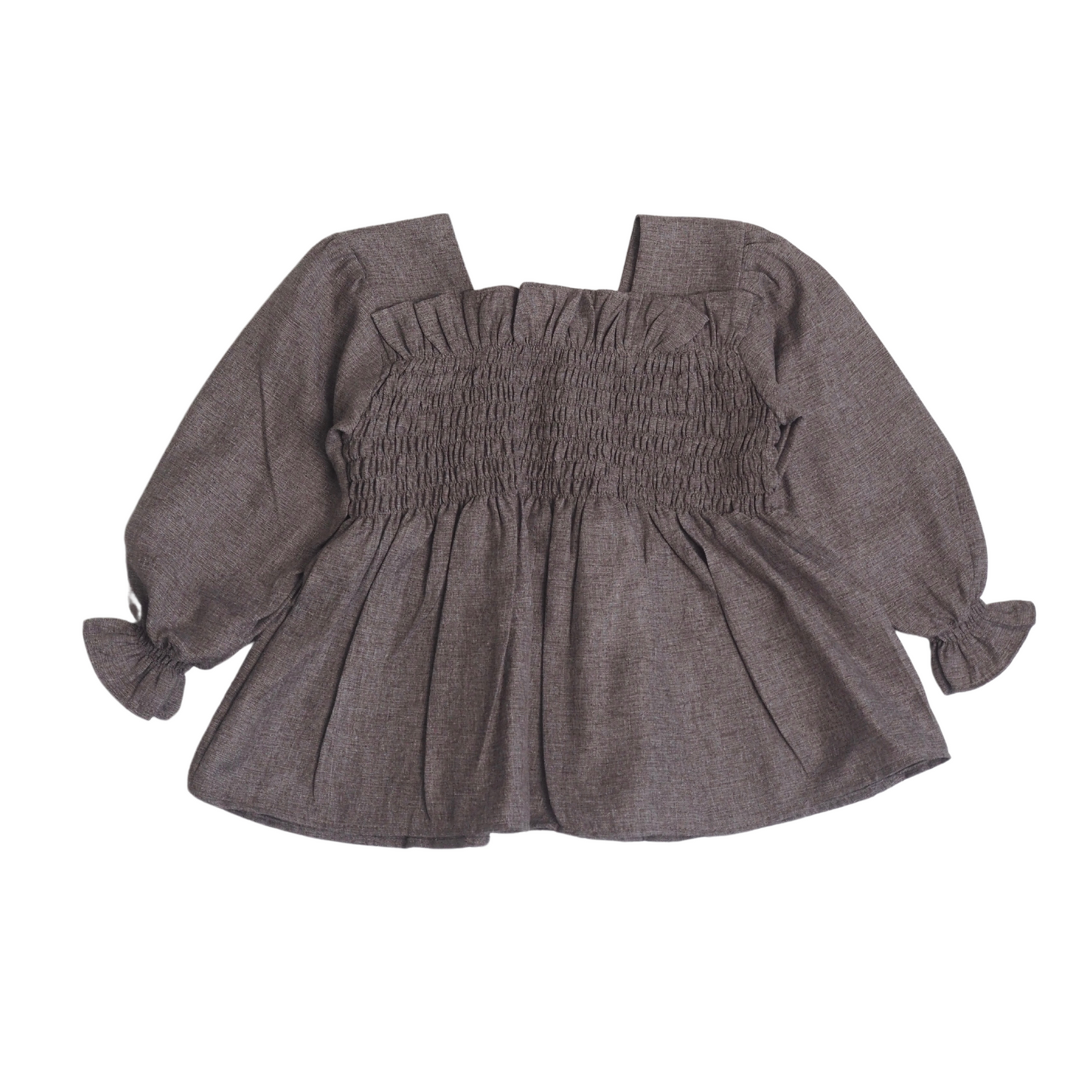 TRB Amira Smock Top - Grey