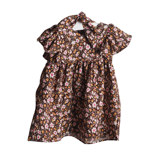 Arina Dress - Brown Floral