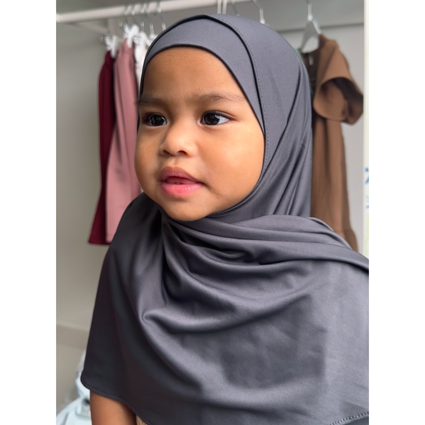 Instant Tudung + Inner - Dark Grey