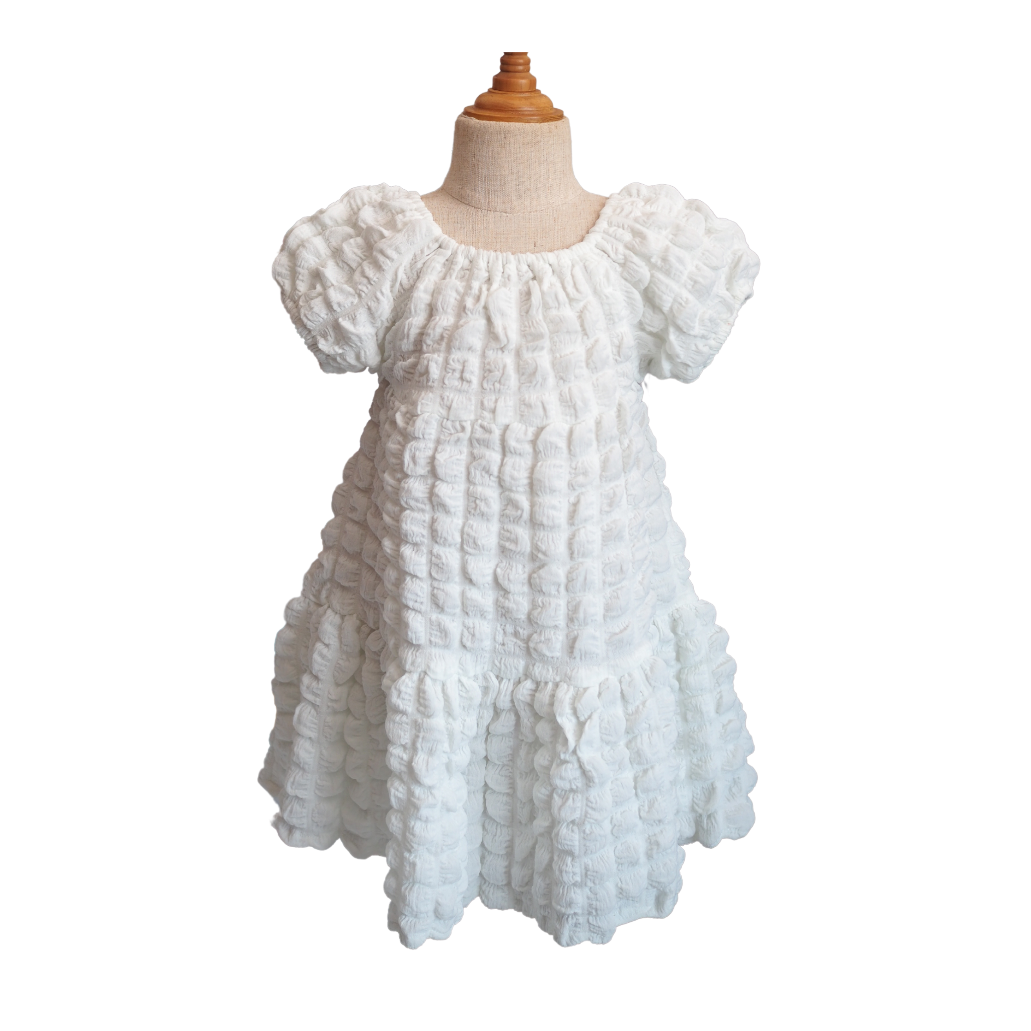 Bubble Dress - White – The Rojak Baby