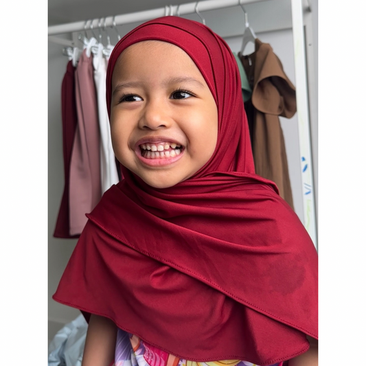 Instant Tudung + Inner - Red