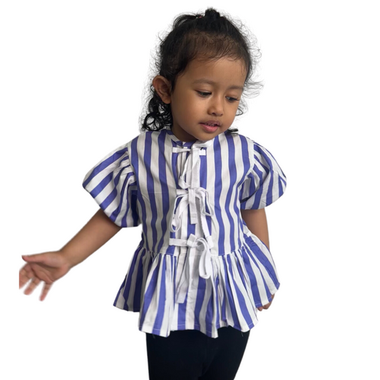 Ribbon Stripes Top - Purple