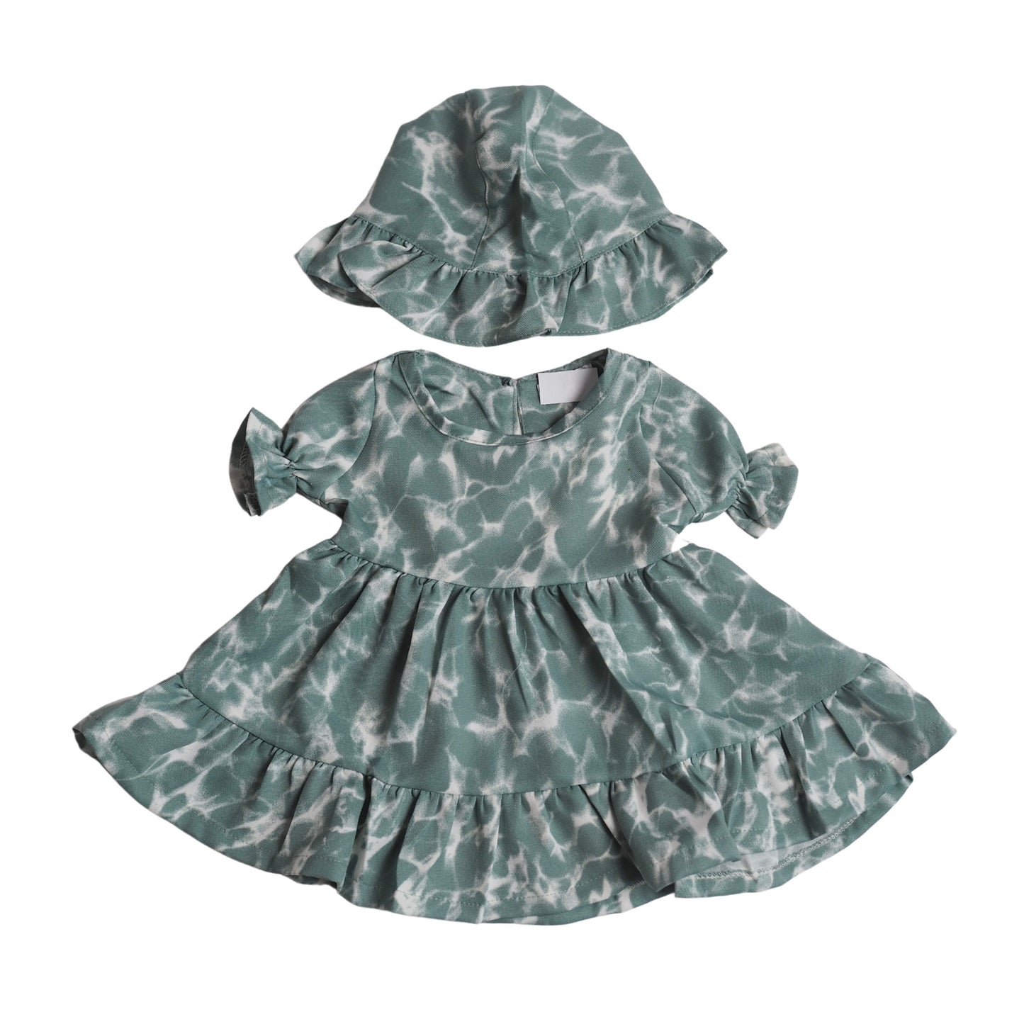 Sonya Bucket Dress - Green Tiedye (457)