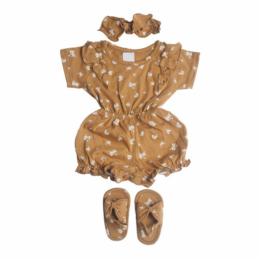 Romper Set - Brown Floral (398)