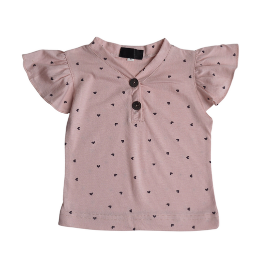 Aini Top - Pink Hearts (126)