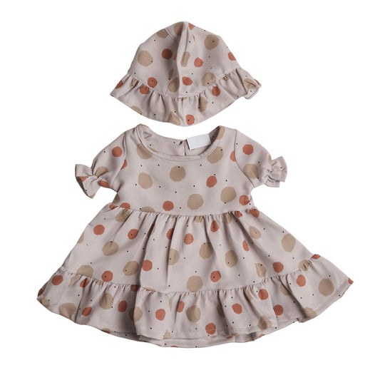 Sonya Bucket Dress - Beige Polka (451)