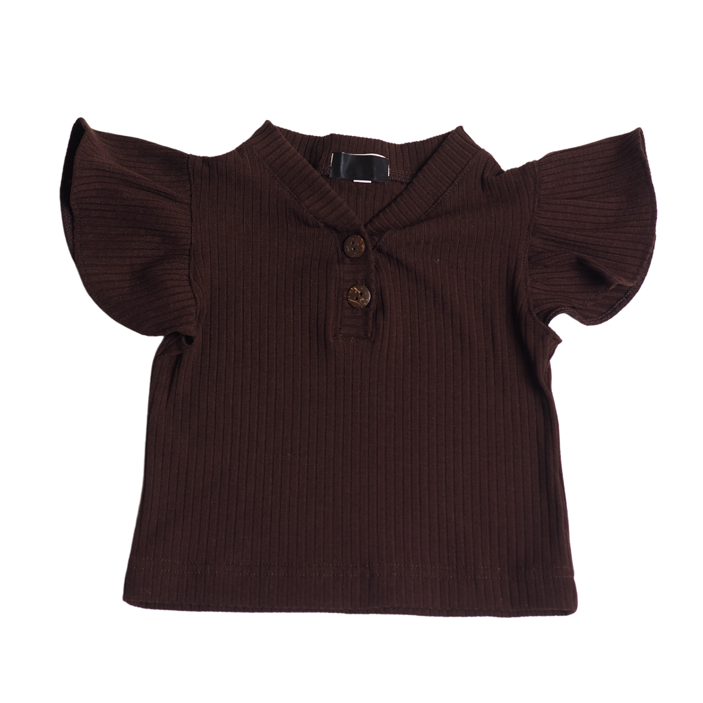 Aini Top - Brown Rib (124)