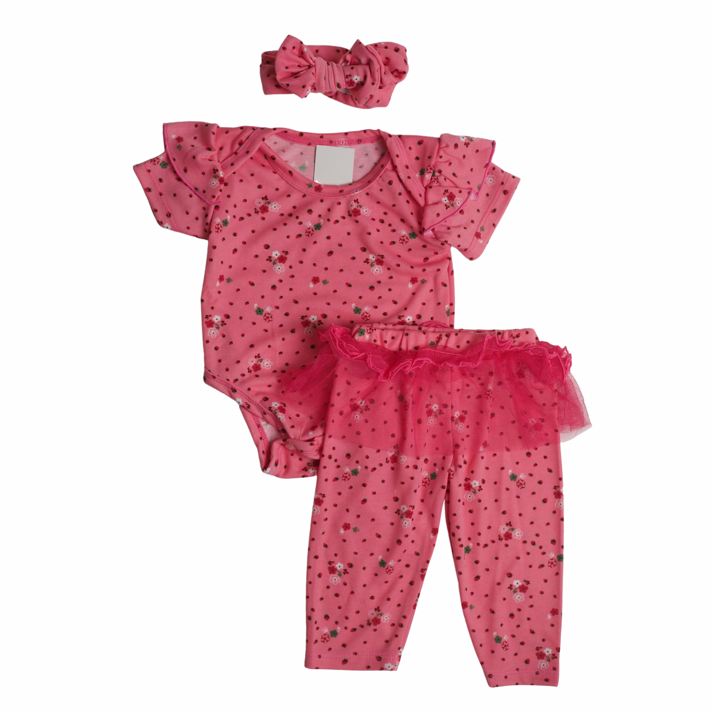 Tulle Romper Set - Pink Floral (580)