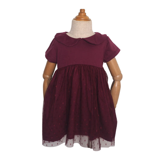 Tulle Dress - Maroon (567)