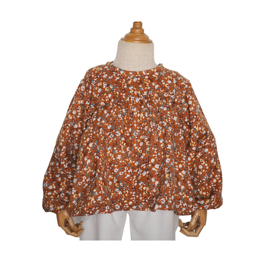 Lisa Top - Burnt Orange Floral (295)