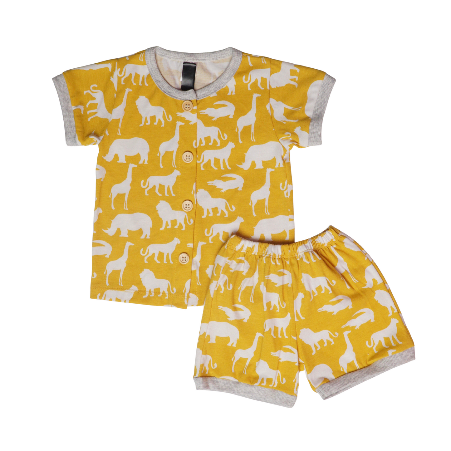 Boys’ Cotton Set - Yellow Animals (168)