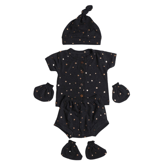 Newborn Set - Black Stars (337)