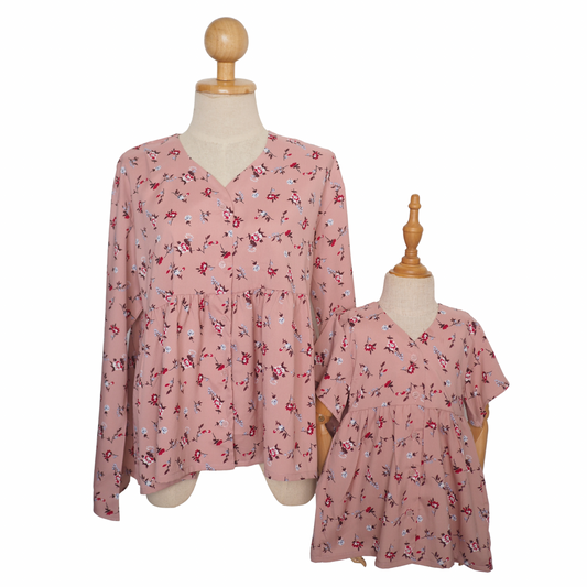 TRB Tyra Mum Top - Pink Floral (539)