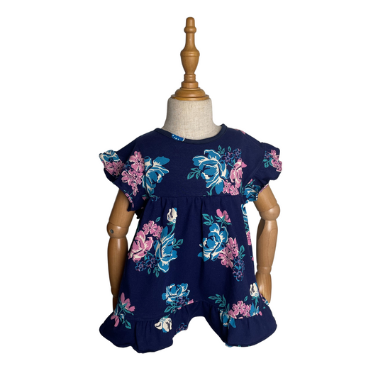 Dalia Dress / Top - Blue Floral (213)